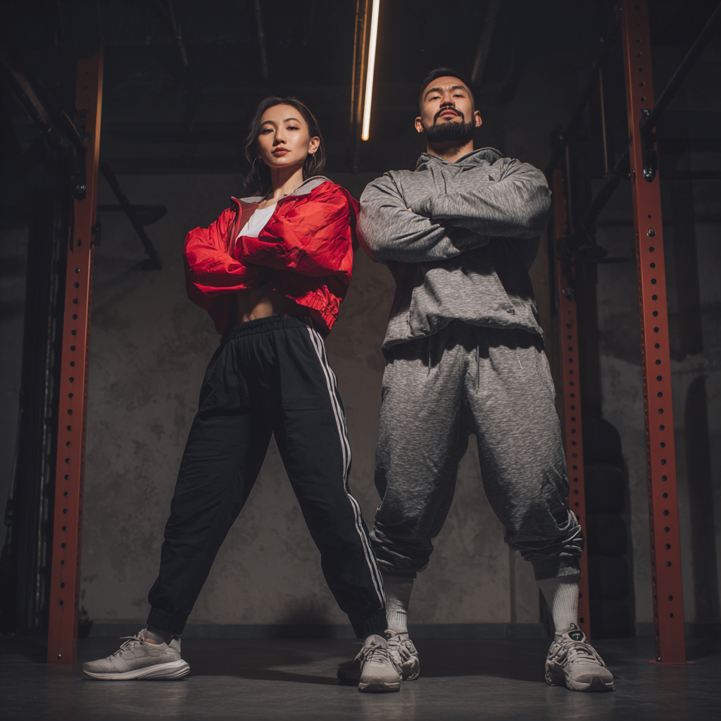 Turli yoshdagi O'zbekistonlik odamlar mushak tonusini saqlovchi mashqlarni bajarayotgan, tabassumli va sog'lom ko'rinishda